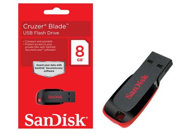 PENDRIVE SANDISK 8GB CRUZER BLADE